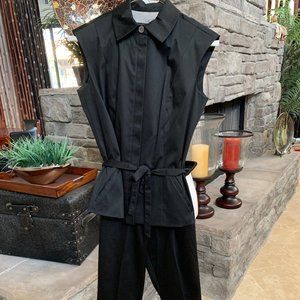 Women's Sleeveless Pant Suit - The Limited - Black